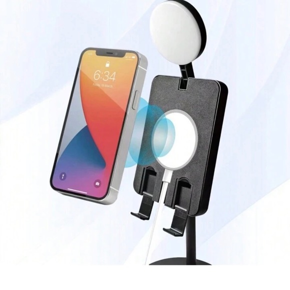 🍀New Merkury Innovations- Desktop Phone Stand with Light and Charger Dock - Picture 12 of 12